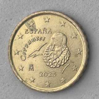 10-04075-España 10 cent € -  2023 -cuño roto pelo