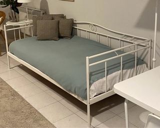 Sofá Cama Forja Ikea Blanco con colchon
