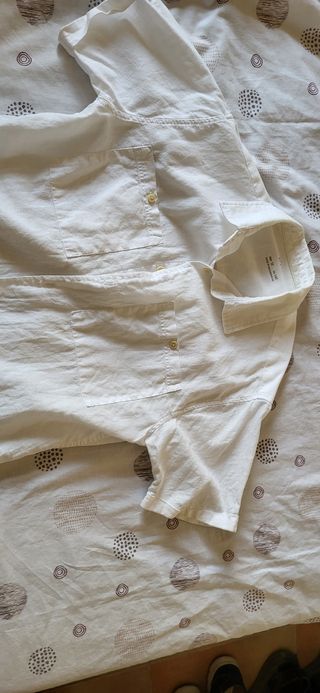 Camisa Zara niño manga corta blanca