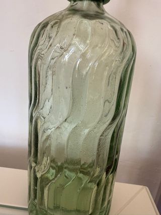 Botella sifón antigua verde