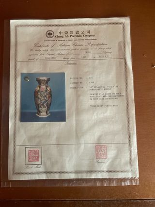Jarrón Porcelana China Hexagonal