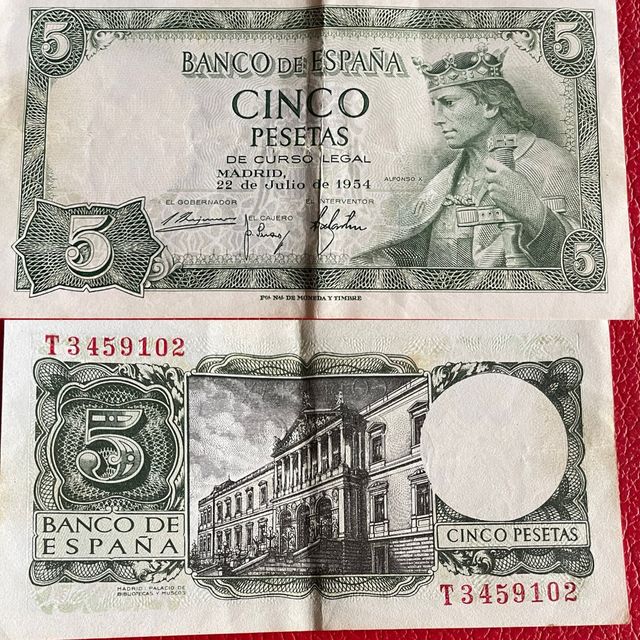 Billete 5 Pesetas Banco de España 1954