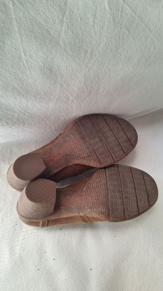 Botines de tacón marrones talla 41