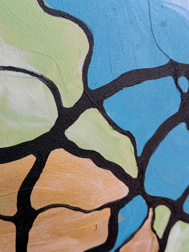 Pintura Neurografía, tamaño es 70x52 cm