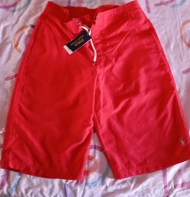 Bañador Ralph Lauren rojo,talla hombre 15-20 años 