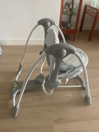 Mecedora de bebé gris