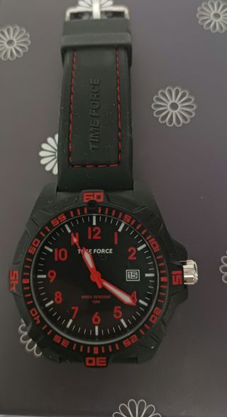 Reloj Time Force Negro y Rojo
