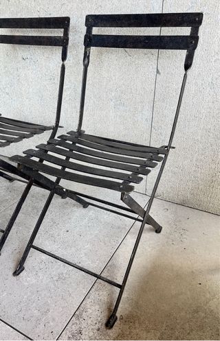 2 Sillas de Hierro Plegables Exterior