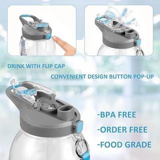 Botella de agua deportiva con medidor de consumo