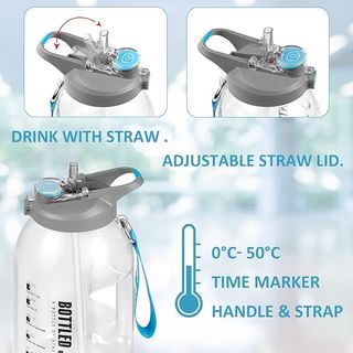 Botella de agua deportiva con medidor de consumo