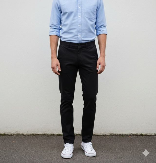 Pantalón negro chico, vestir o informal