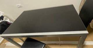 Mesa Comedor Extensible Cristal y Metal