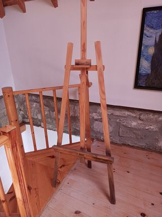 Caballete de madera para pintar