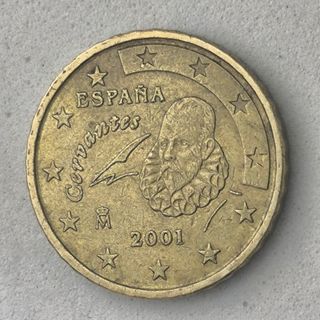 10-04086-España 10 cent € -  2001 - cuño roto estr