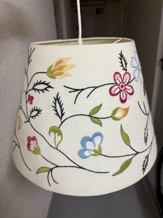 Tulipa lámpara techo/pie bordada floral