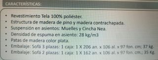 Sofá 3 plazas marrón claro