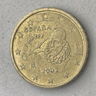 10-04087-España 10 cent € -  2002- cuño roto en la