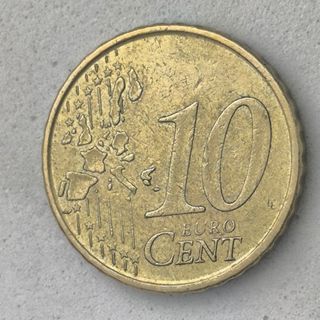 10-04087-España 10 cent € -  2002- cuño roto en la