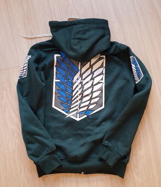 Sudadera Anime Attack on Titan Verde. (Shingeki)