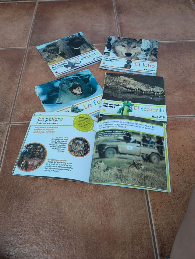 Cinco libros de animales