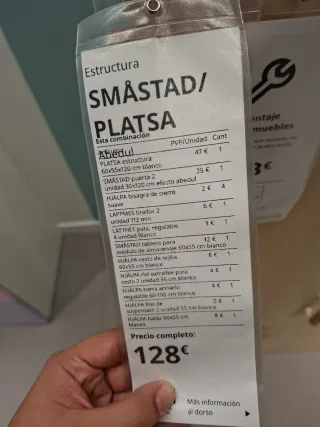 Armario infantil modular Ikea madera SMÅSTAD