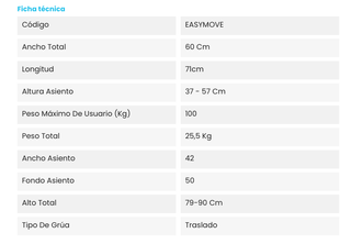 Silla para mayores o con movilidad reducida