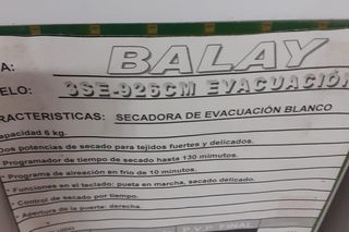 Secadora Balay Evacuación 3SE926CM (2)