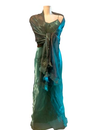 Vestido de fiesta verde esmeralda