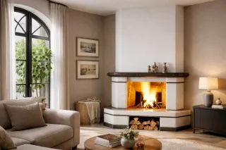 Chimenea Verona Palazzetti Piedra Marrón