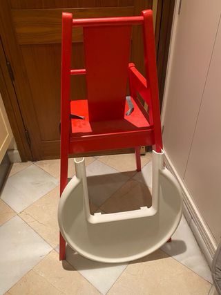 Trona bebé Ikea roja