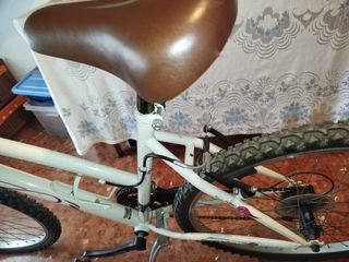 Bicicleta de montaña blanca