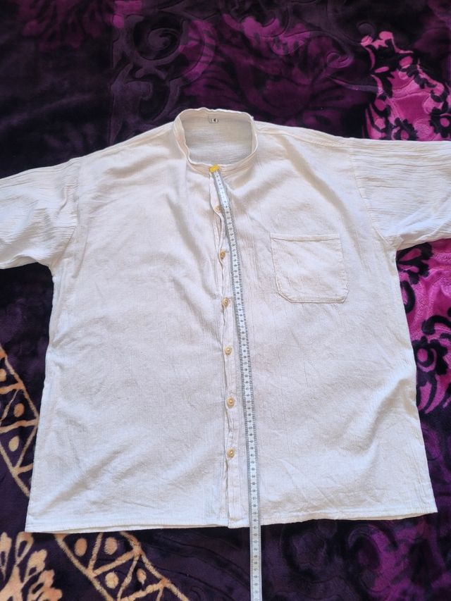 Camisa Algodón Lino Talla 46