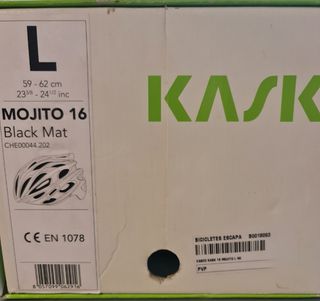 Casco Bicicleta Kask Negro MOJITO 16 TALLA L