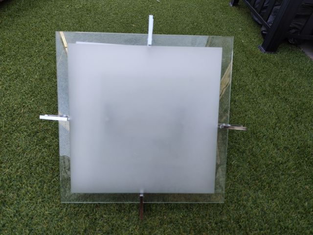 Lámpara de techo moderna cristal y metal