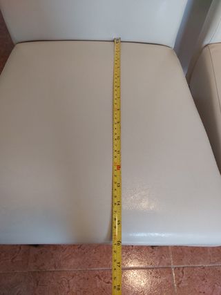 4 Sillas Comedor/Salón Beige Cuero