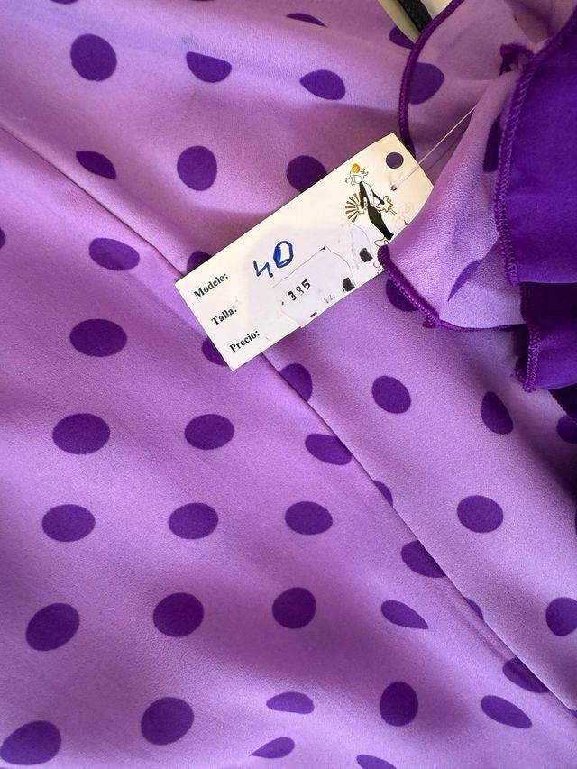 Vestido Flamenca Canastero Lila, talla 40