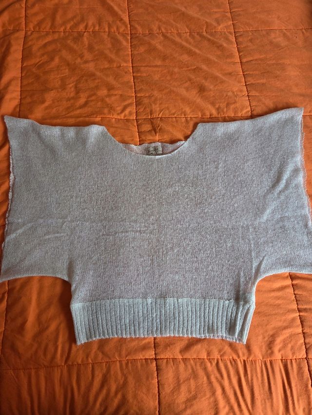 Jersey fino punto  blanco perla