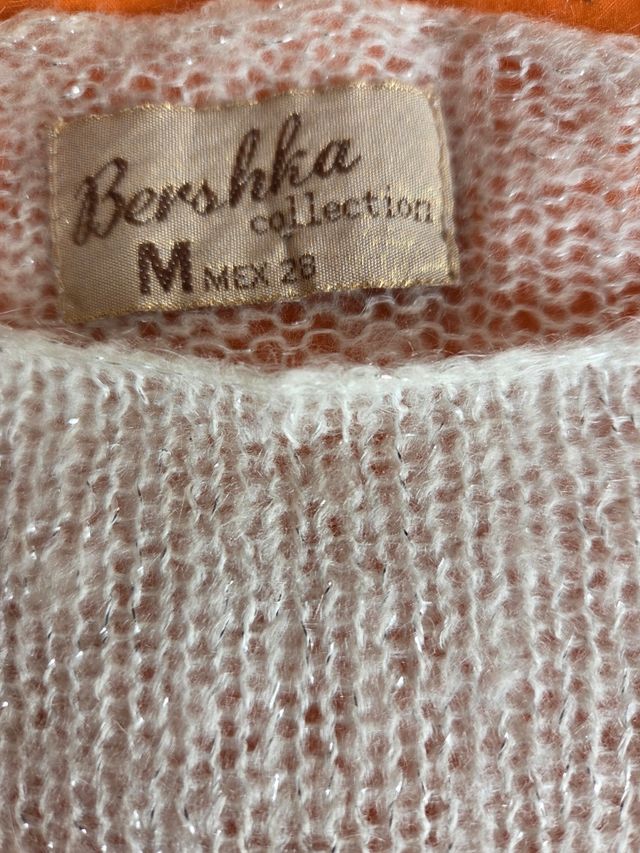 Jersey fino punto  blanco perla