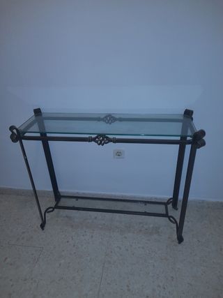 Consolle in ferro e vetro Mesa