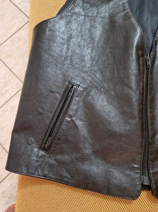 Gilet vintage vera pelle tg 52 italiana