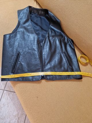 Gilet vintage vera pelle tg 52 italiana