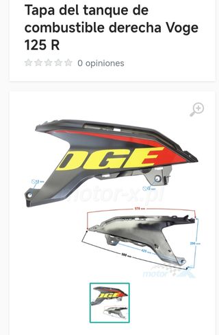 Tapa depósito derecha Voge 125 R