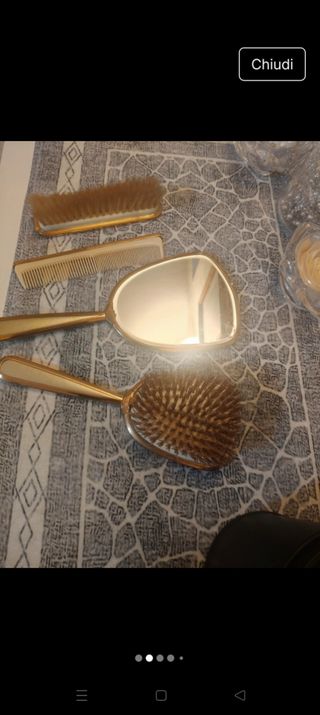 Set Vintage Spazzola,Pettine,specchio