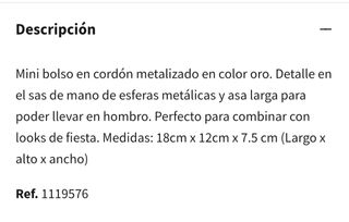 Minibolso fiesta Pedro del Hierro dorado