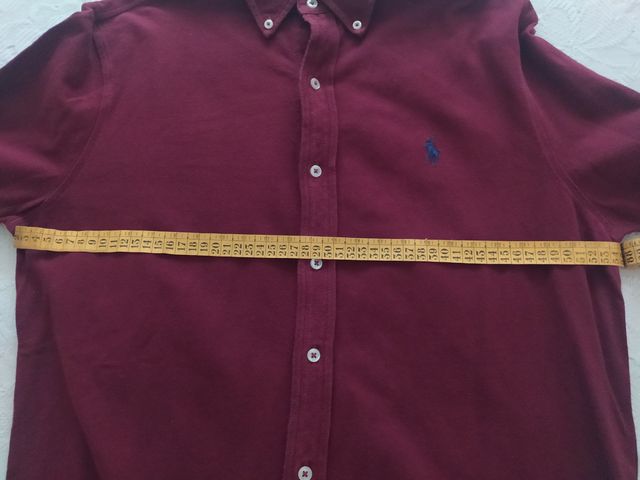 Camisa Piqué Ralph Lauren Burdeos Talla M
