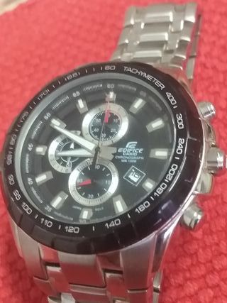Reloj Casio Cronógrafo acero y negro