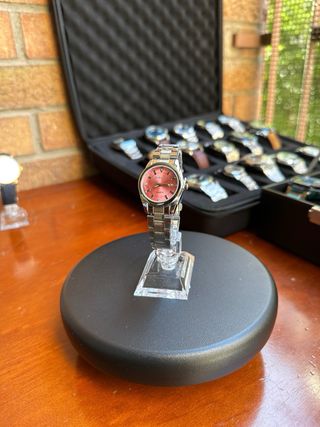 Reloj Chronos Elegante Rosa y Plateado