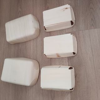 Lote 5 bandejas de madera