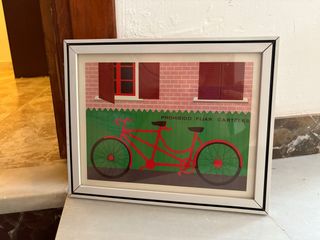 Cuadro Vintage Bicicleta Roja
