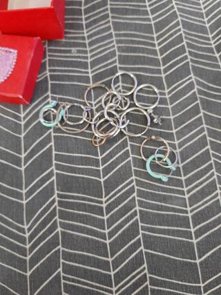 Pack de pendientes plateados y turquesa
